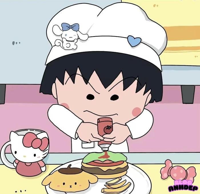 chibi maruko chan làm bếp