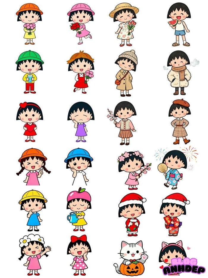 chibi maruko chan sticker