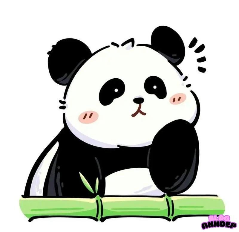 chibi panda màu đen