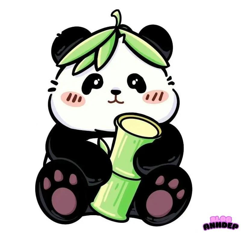 chibi panda tô màu