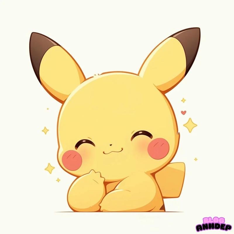 chibi pikachu cằm