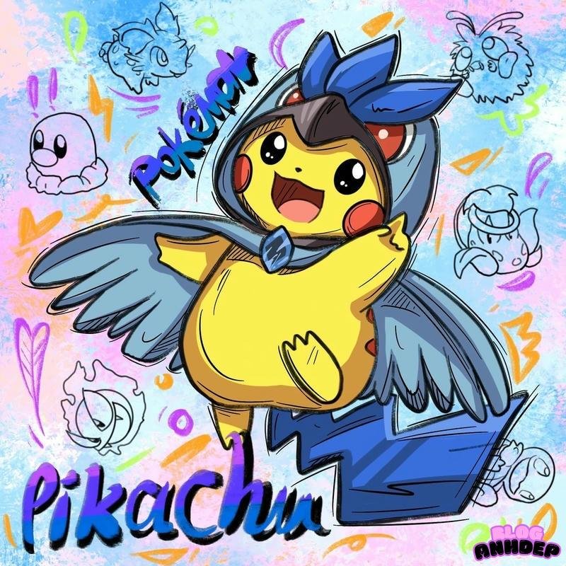 chibi pikachu easy drawing