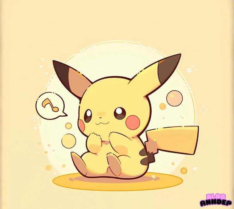 chibi pikachu màu vàng