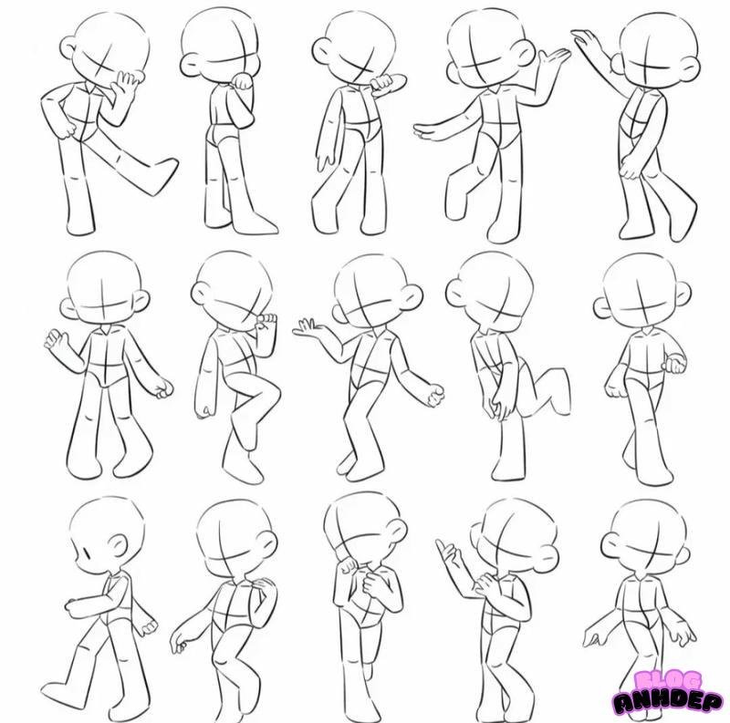 chibi poses 4k