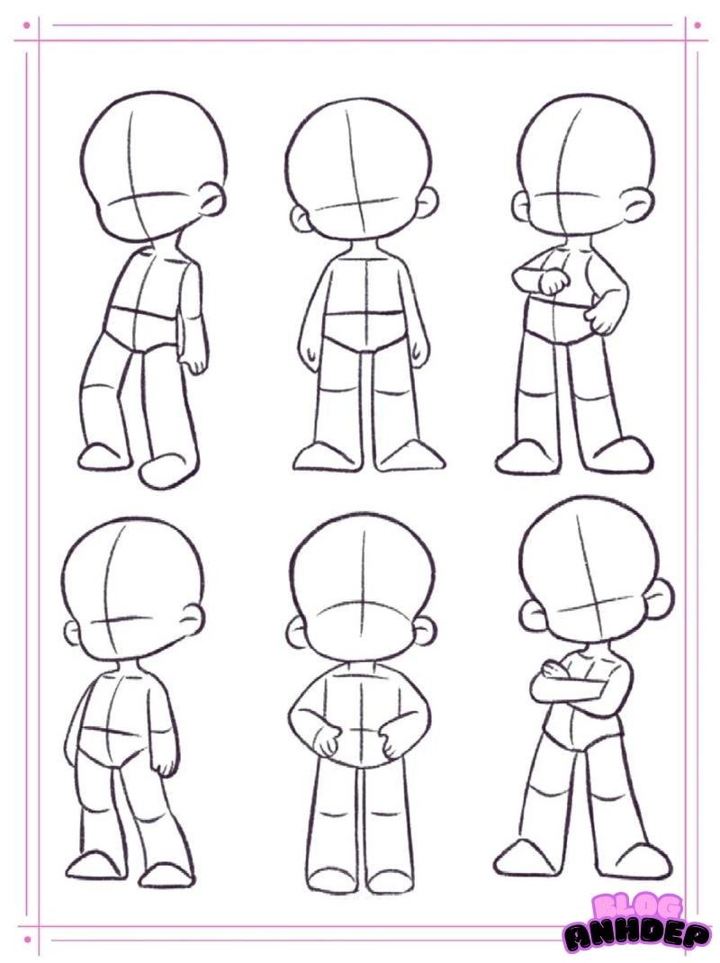 chibi poses drawing