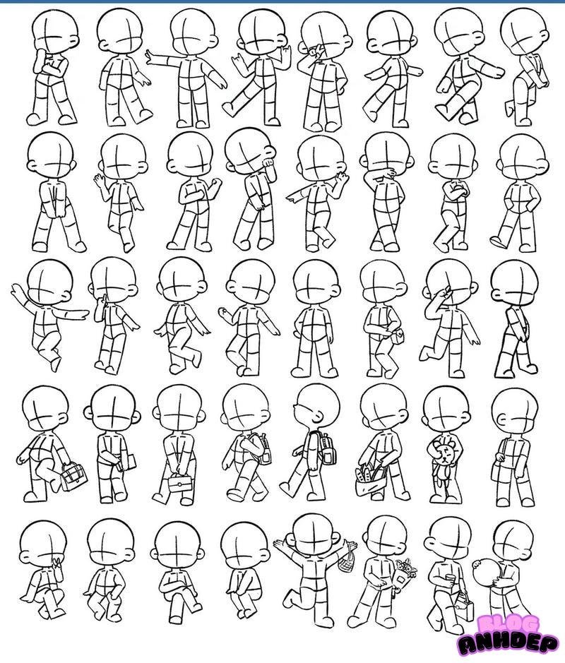 chibi poses hẩn tua