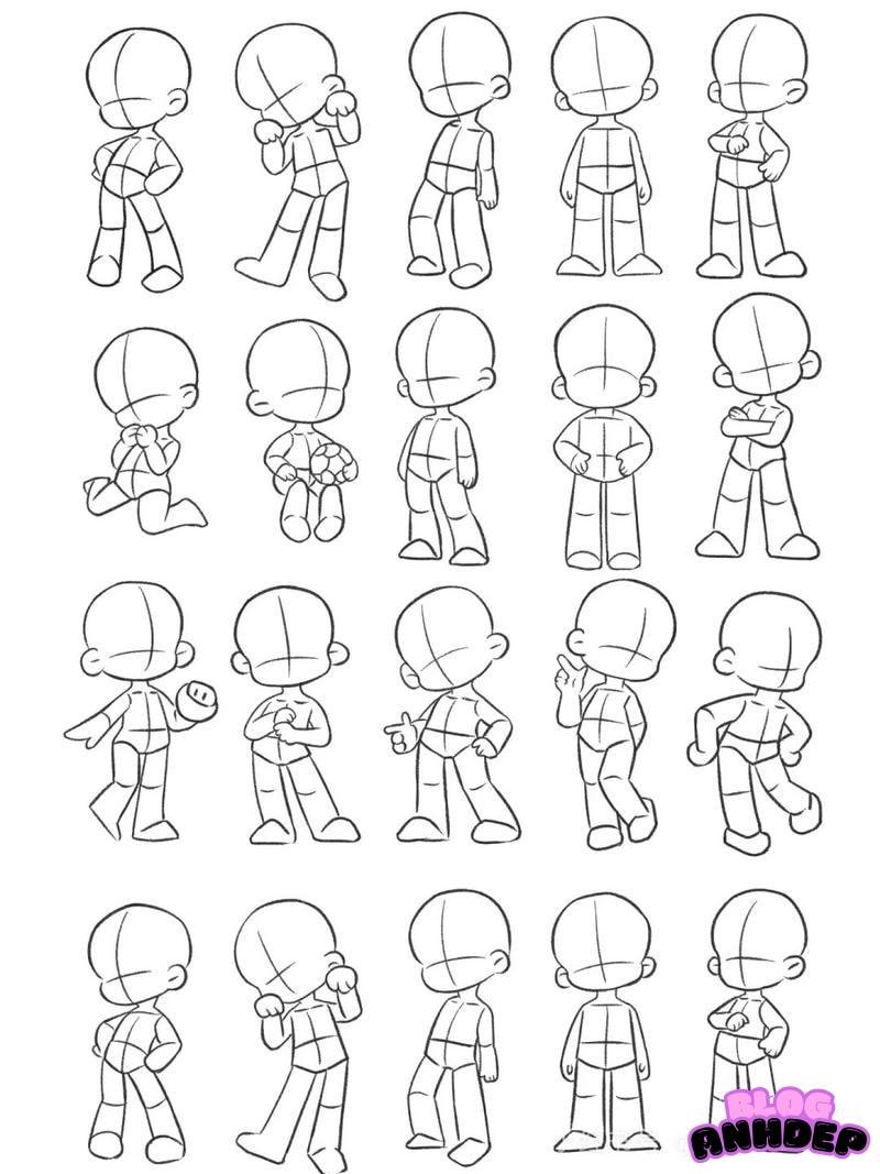 chibi poses male