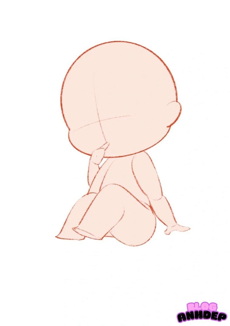 chibi poses ngồi