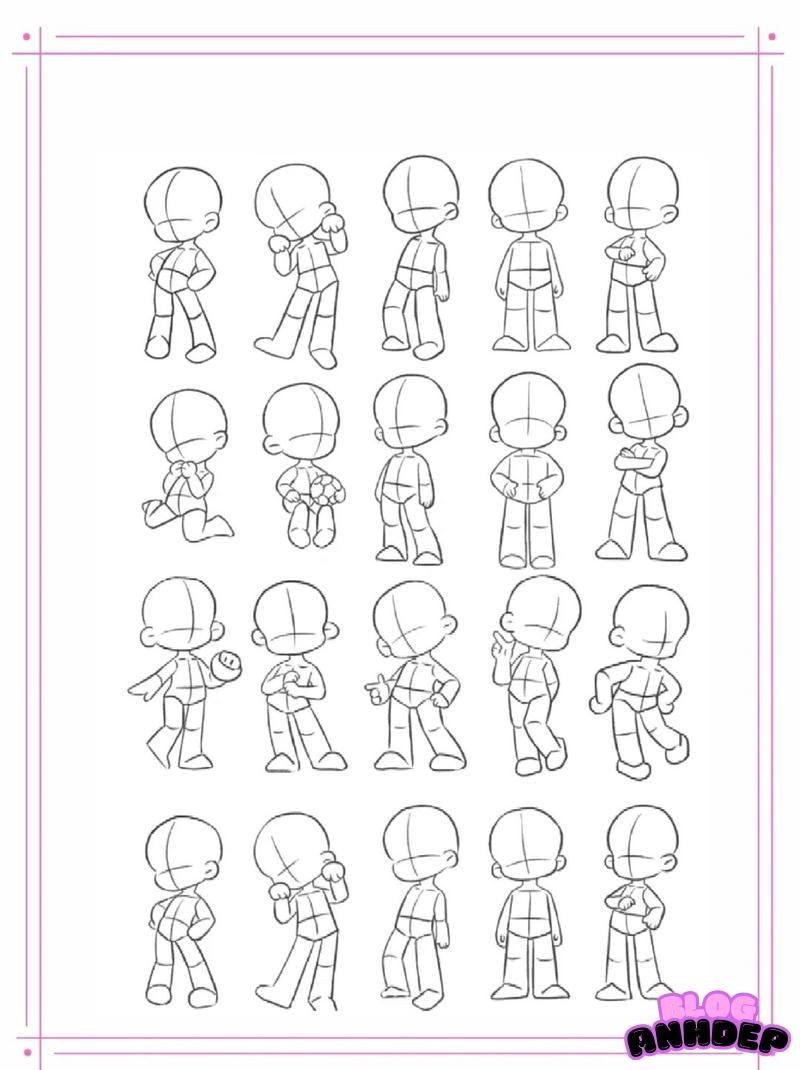 chibi poses reference