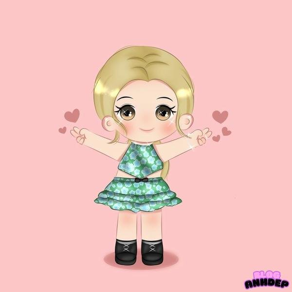 chibi rose and champagne