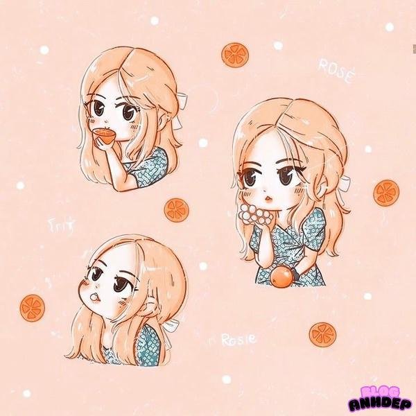 chibi rose tóc cam