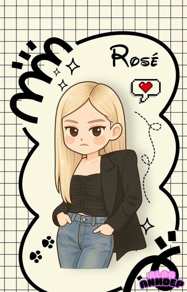 chibi roses and champagne