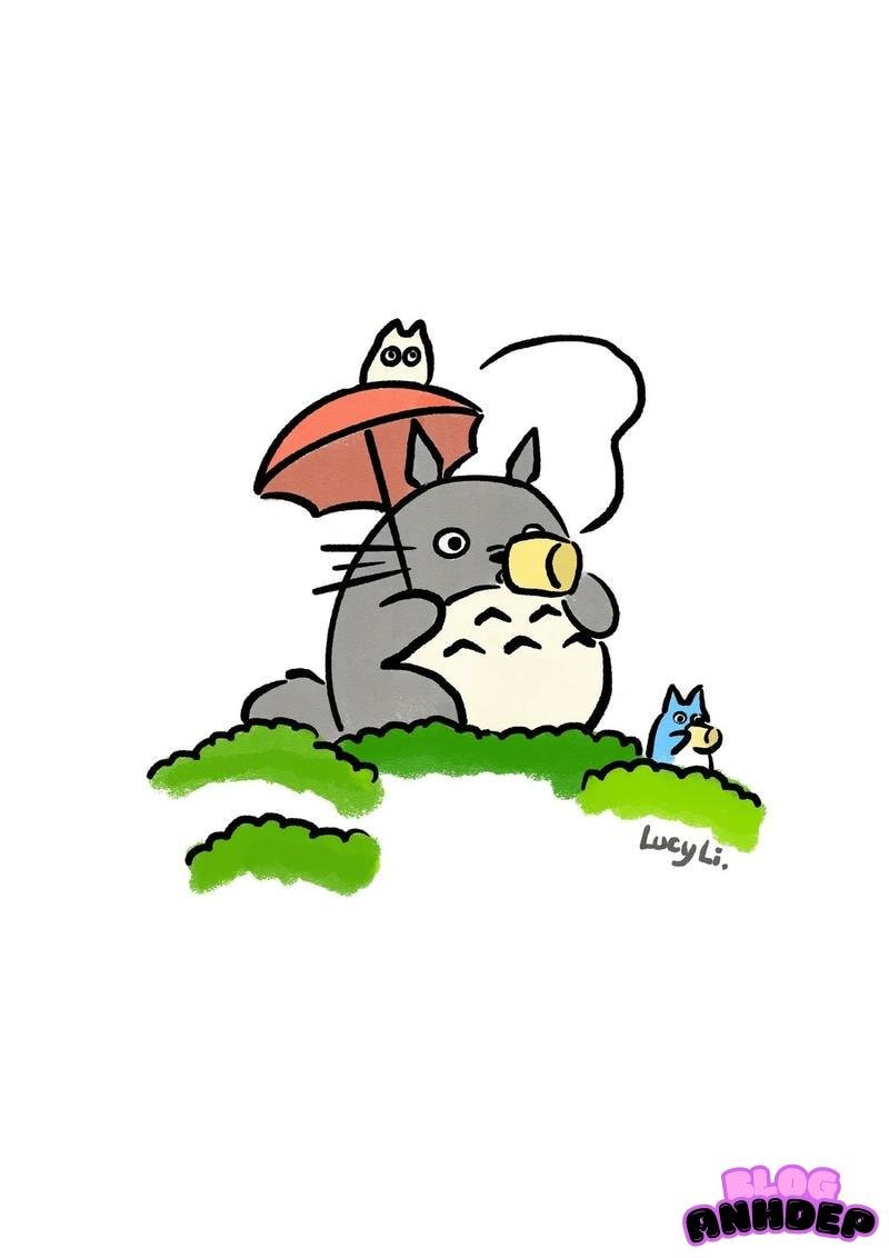 chibi totoro mot minh