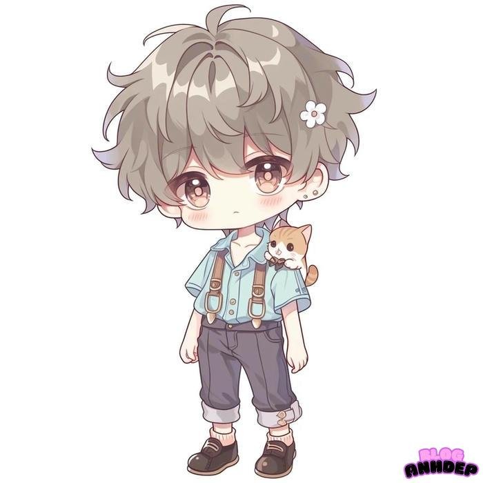chibi trắng cậu be trai