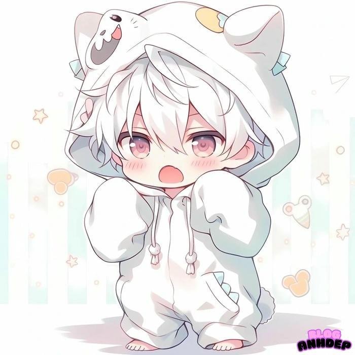chibi trắng cute