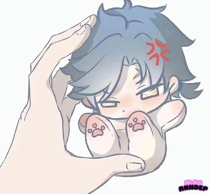 chibi trắng tức giận