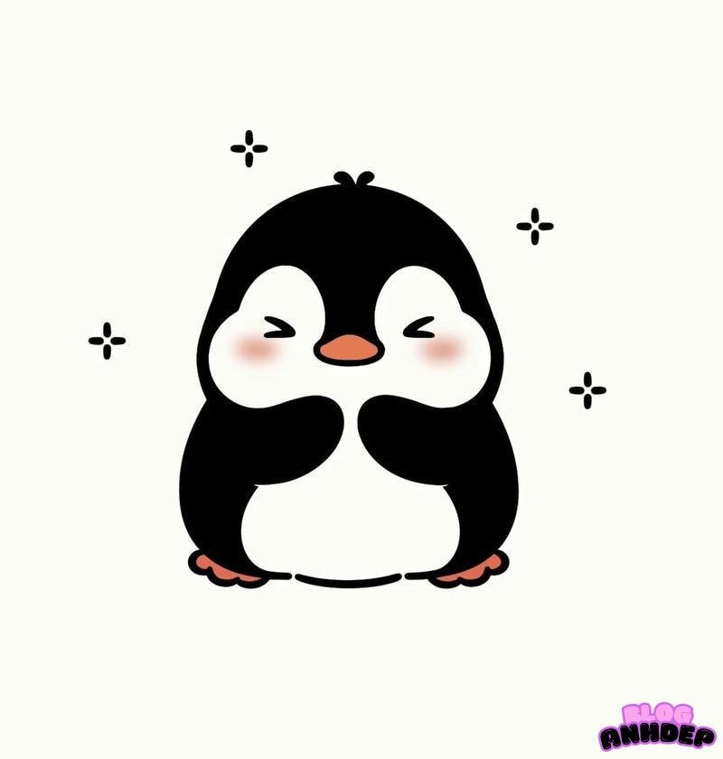 chim cánh cụt chibi đáng yêu vậy