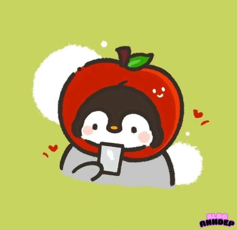 chim cánh cụt chibi dâu