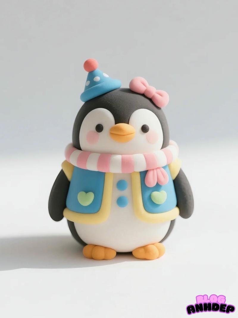 chim cánh cụt chibi mùa đông