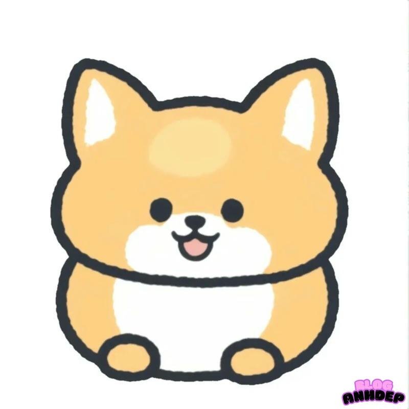 chó shiba chibi cute