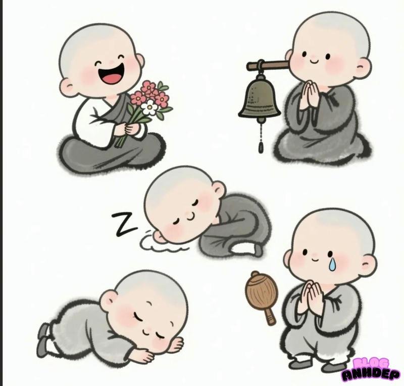 chú tiểu chibi la liệt