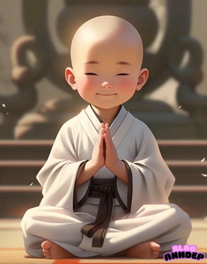 chú tiểu chibi thiền