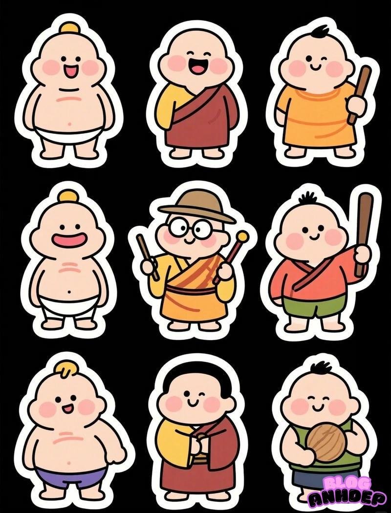 hình ảnh chú tiểu cười