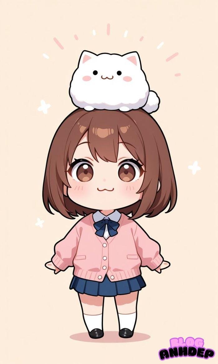 hình anime chibi girl cute yêu