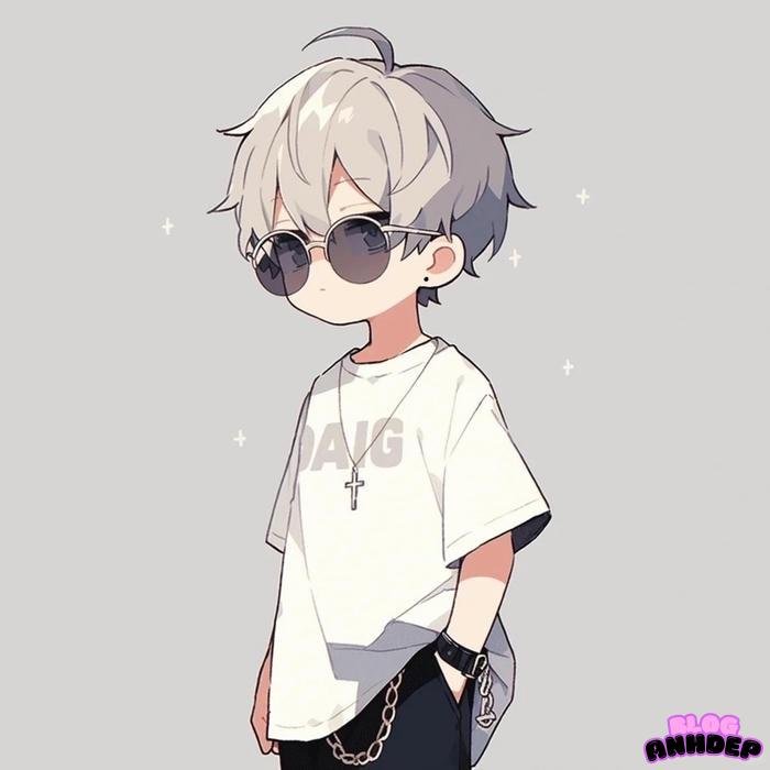 hình chibi đen trắng