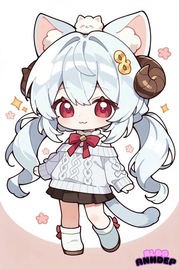 hình chibi đi học