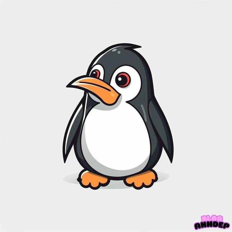 hình con chim cánh cụt chibi