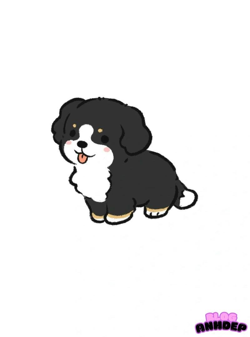 hình con chó chibi