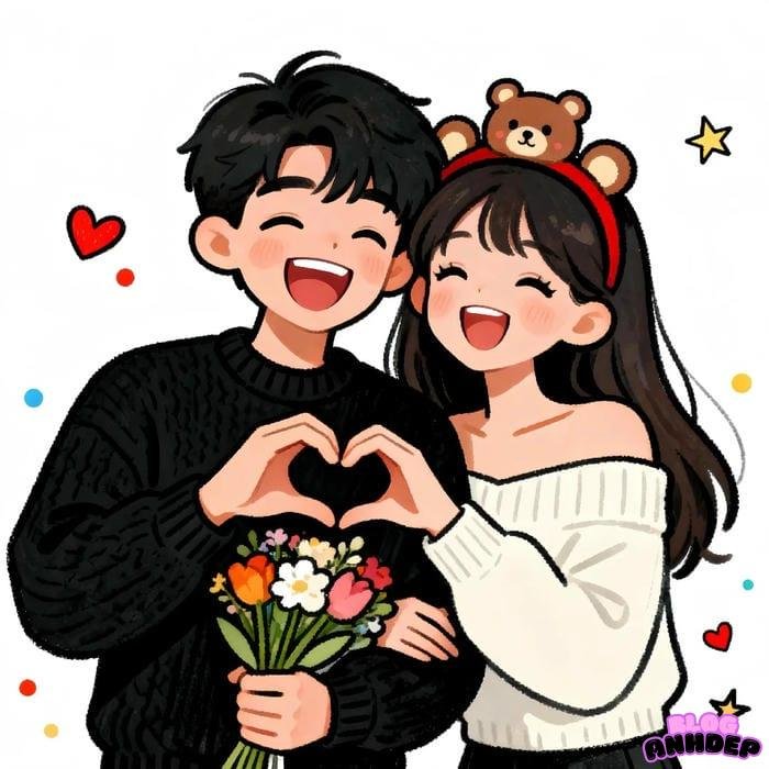 hình đại diện couple 3d