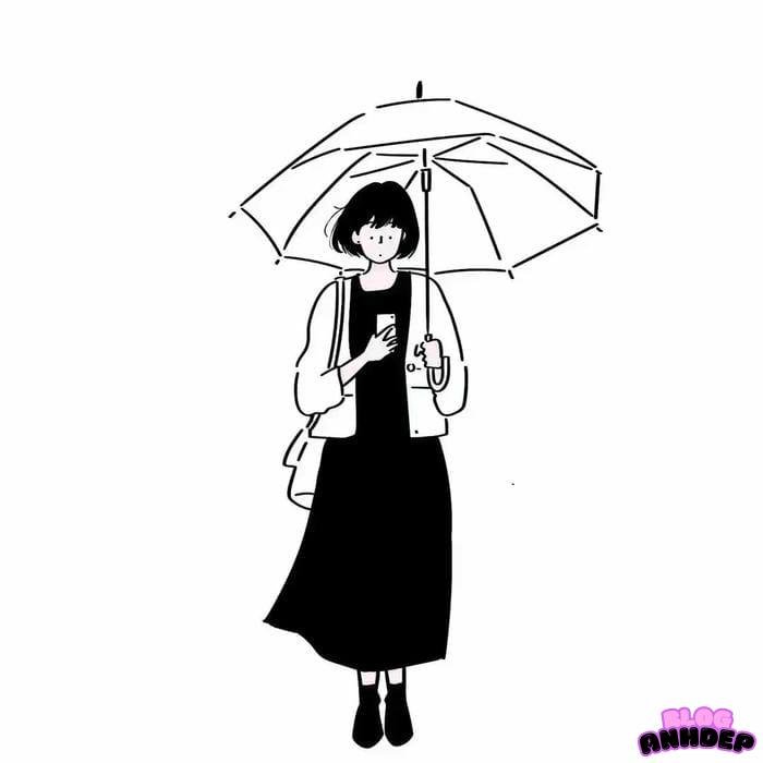 hình đại diện đơn giản màu đen