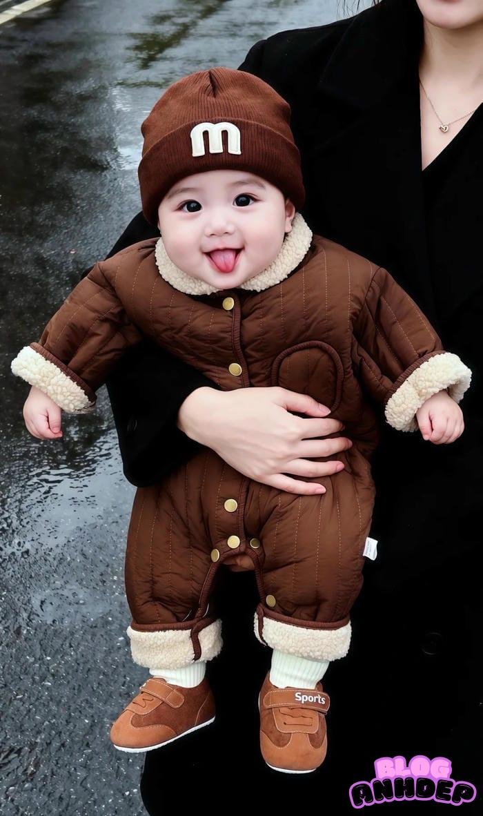 hình đại diện em bé mùa đông