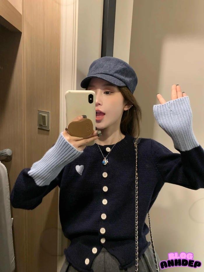 hình đại diện gái xinh tối giản