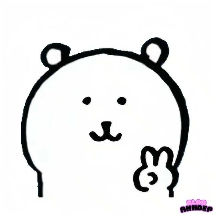 hình đại diện gấu và hoa