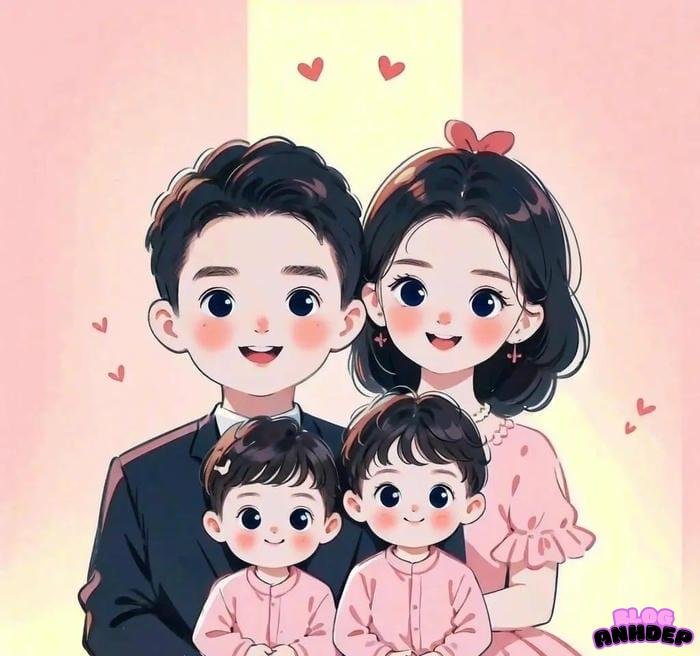 hình đại diện gia đình sáng tạo