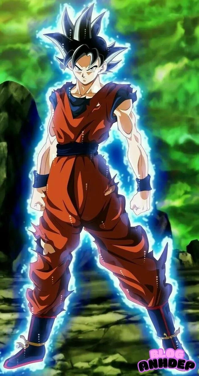 hình vẽ goku bản năng vô cực
