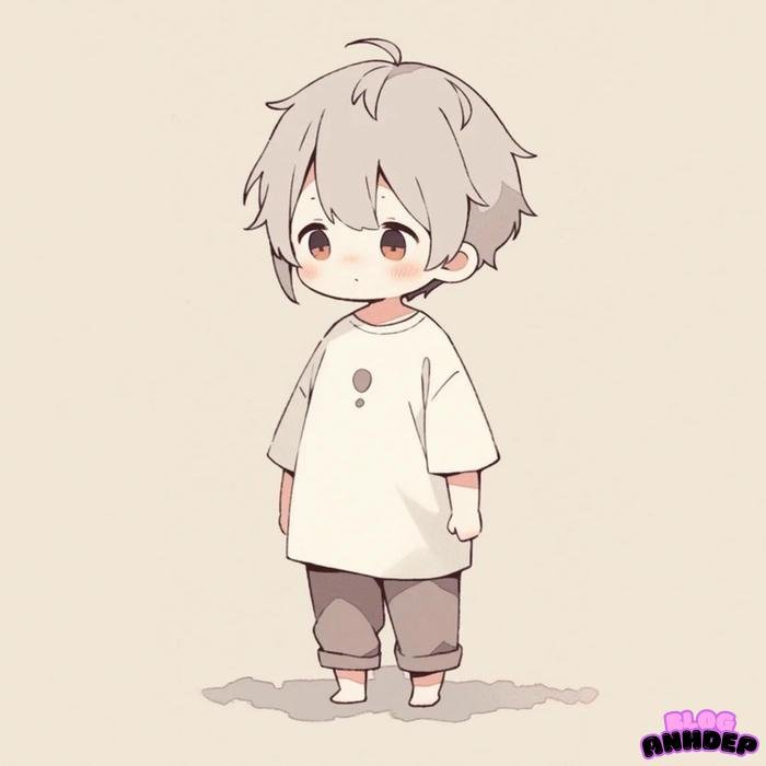 hoa chibi trắng