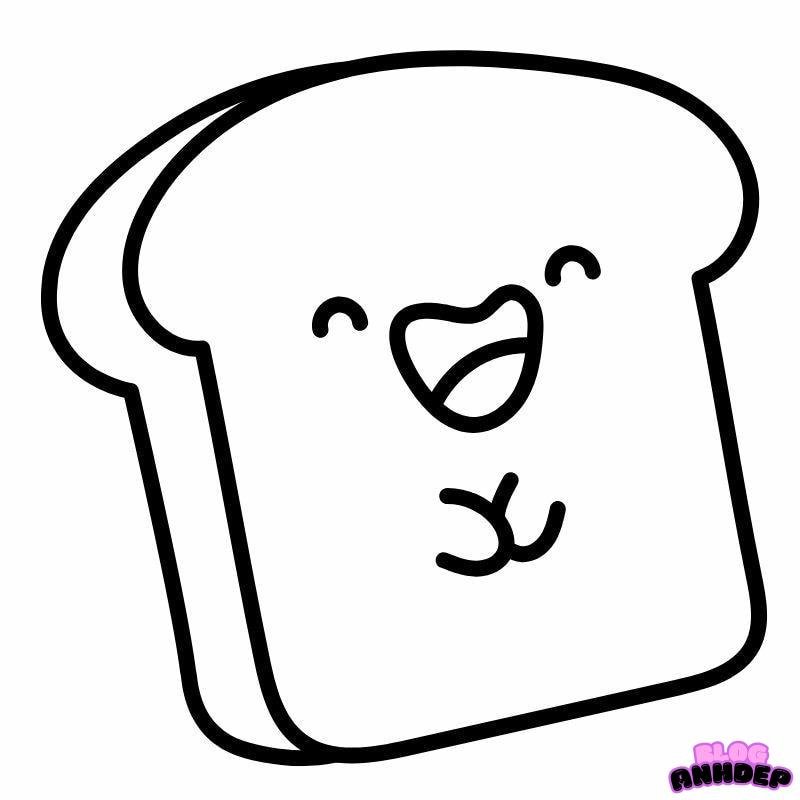 màu chibi bánh mỳ