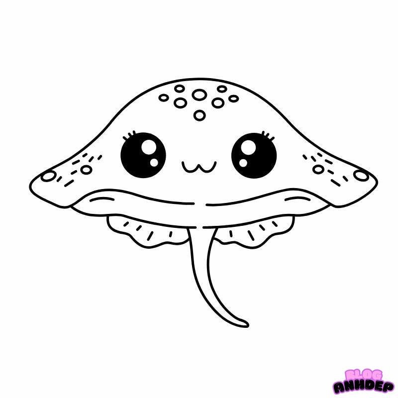 màu chibi cá đuối