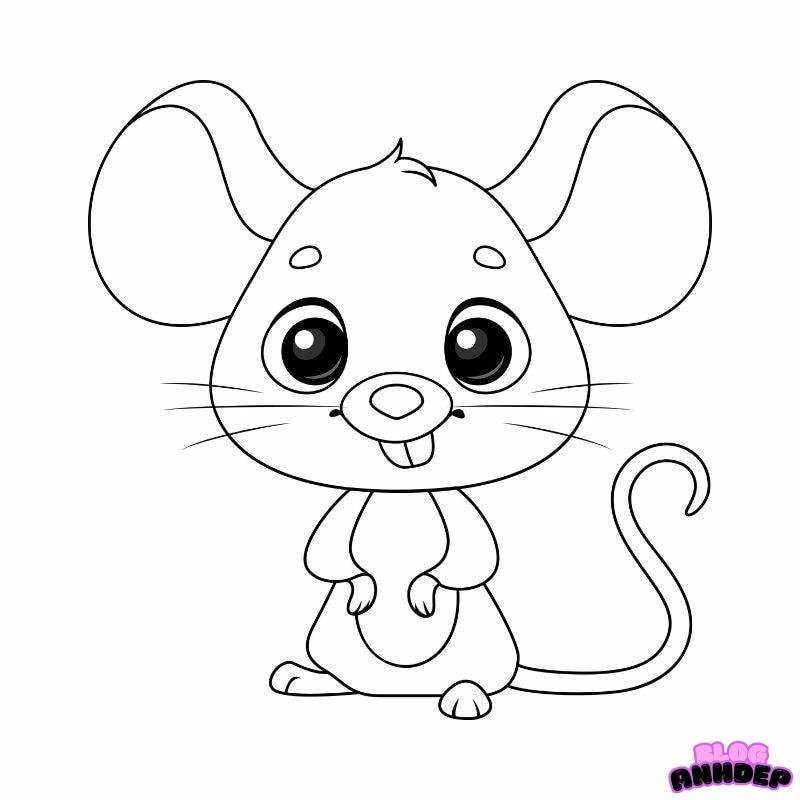 màu chibi con chuột