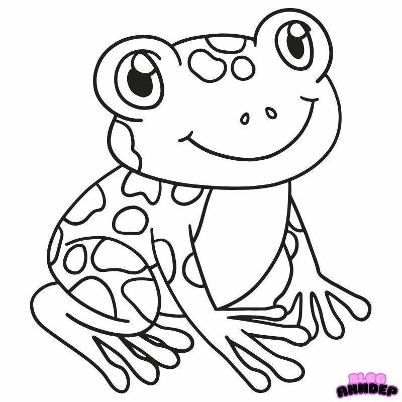 màu chibi con ếch