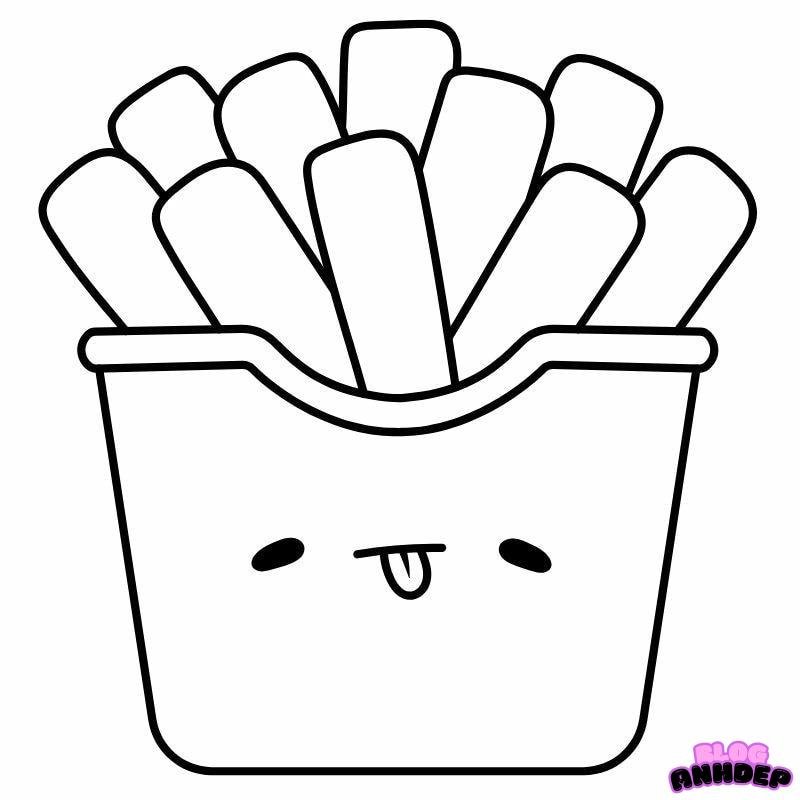 màu chibi khoai tây