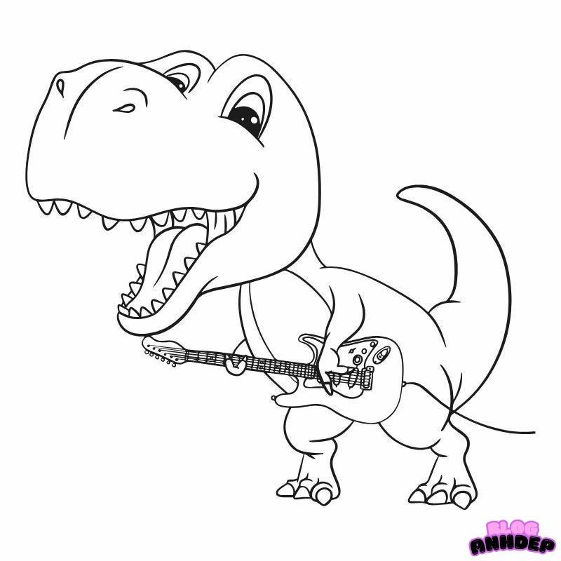 màu chibi khủng long