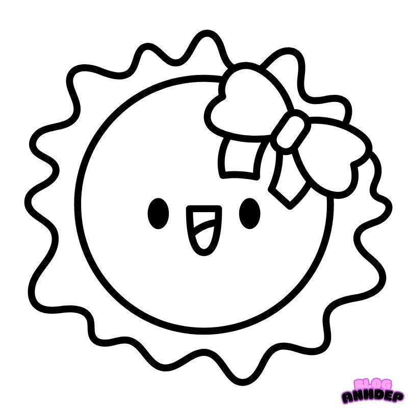 màu chibi mặt trời