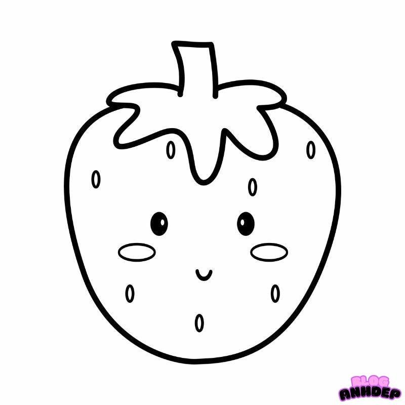 màu chibi quả dâu