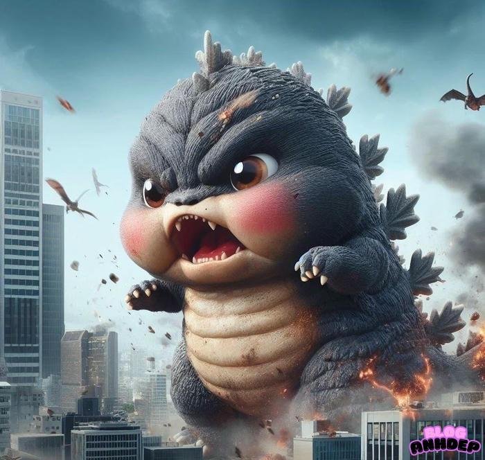 mô hình godzilla chibi