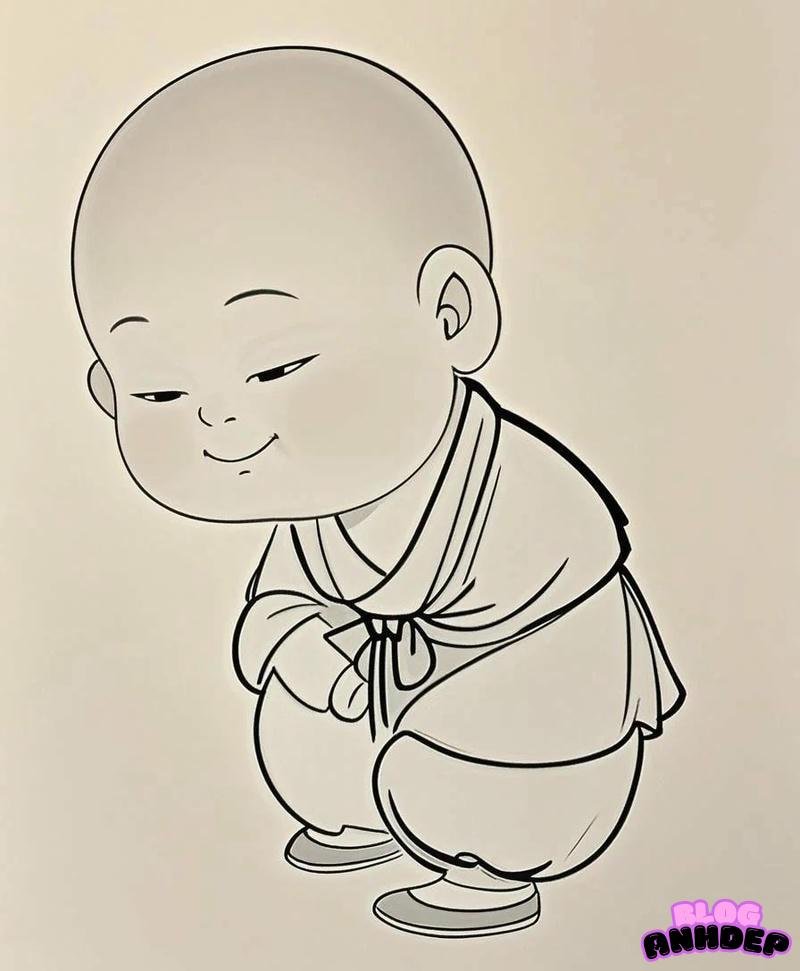 tượng chú tiểu cười